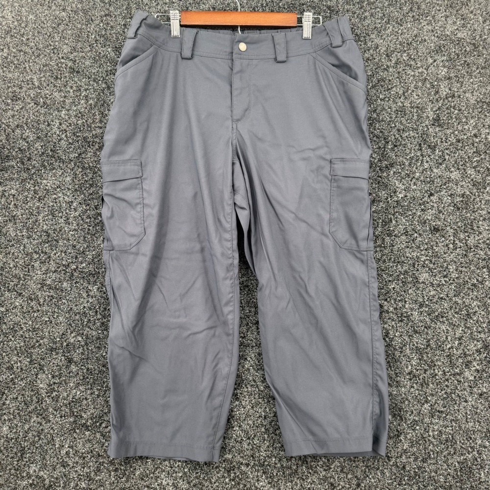 Duluth Trading Co Womens Blue Cargo Hiking Pants Size 16W Nylon Stretch Trousers